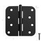 Cauldham Heavy-Duty 4" Interior Door Hinges with 5/8" Radius Corners - Black